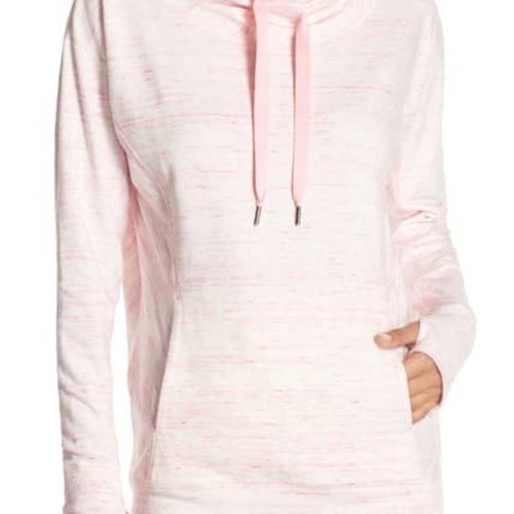 Pink heathered Zella sweatshirt with pockets